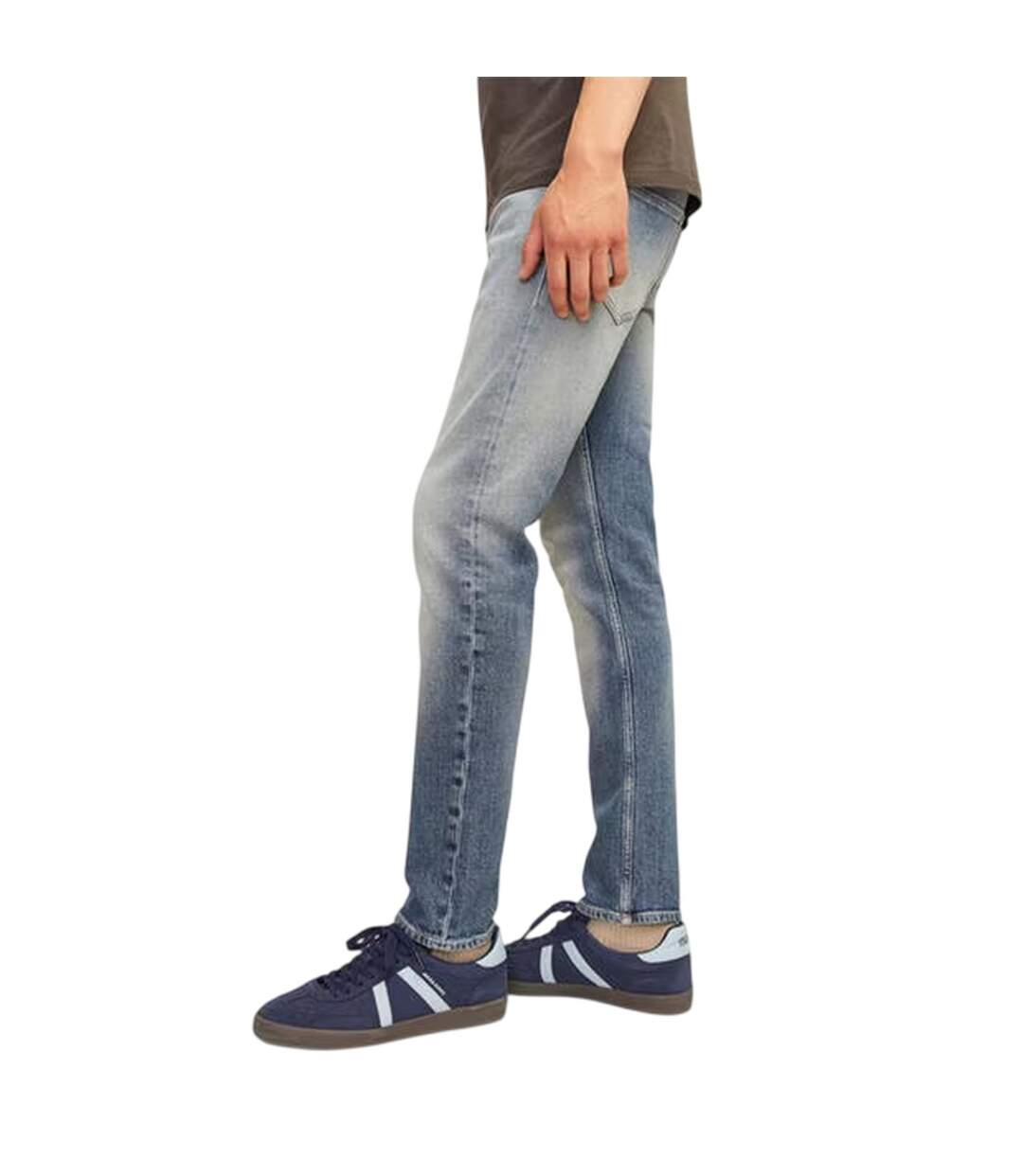 Mens Glenn 5 Pockets Skinny Jeans Blue Denim Jack And Jones-4