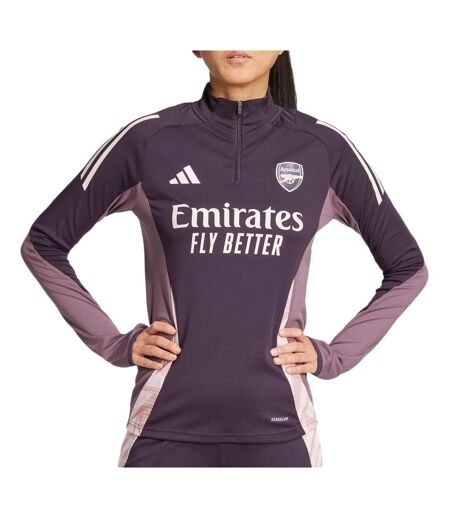 Arsenal sweat training 1/4 zip prune femme adidas 24/25