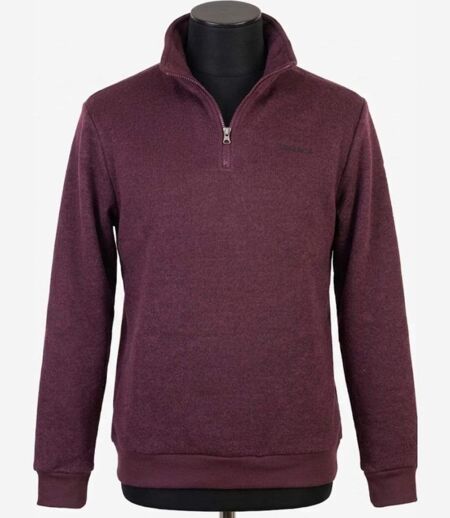 CHALLENGER CHARLY1 — Sweat polaire bordeaux chiné : élégance et confort douillet