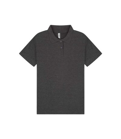 Polo femme gris foncé chiné Casual Classic