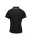 Womens/ladies coolchecker contrast pique polo shirt black/sunflower Premier