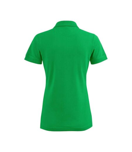 Womens/ladies Stretch Polo Shirt Fresh Green Printer