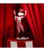Statuette Souris Cirque Gâteau 26cm Rouge-3