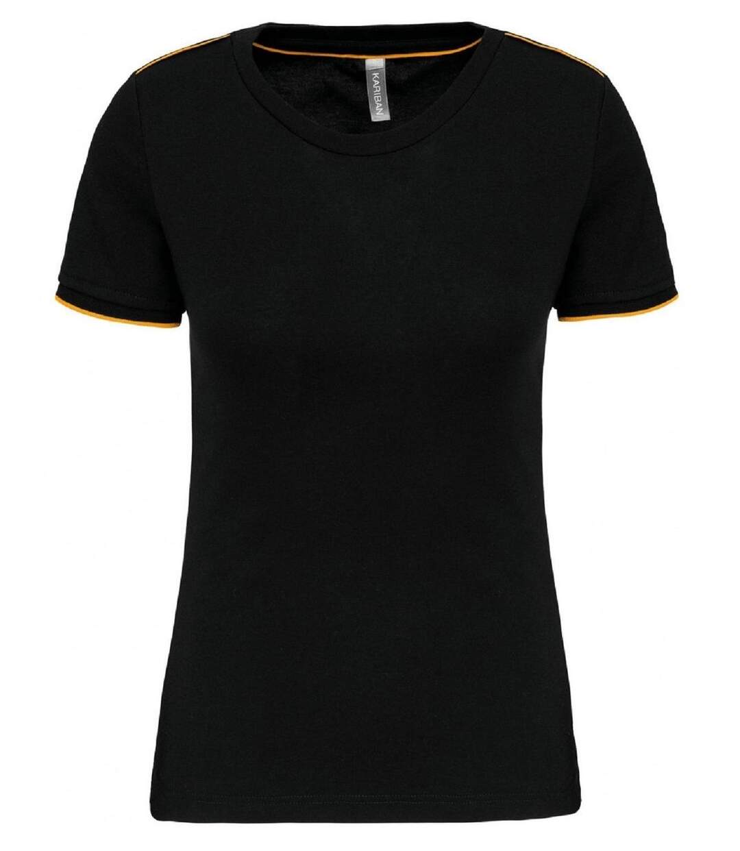 T-shirt professionnel DayToDay pour femme - WK3021 - noir et jaune