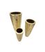 Lot de 3 Vases en Métal Goldely 114cm Or-2