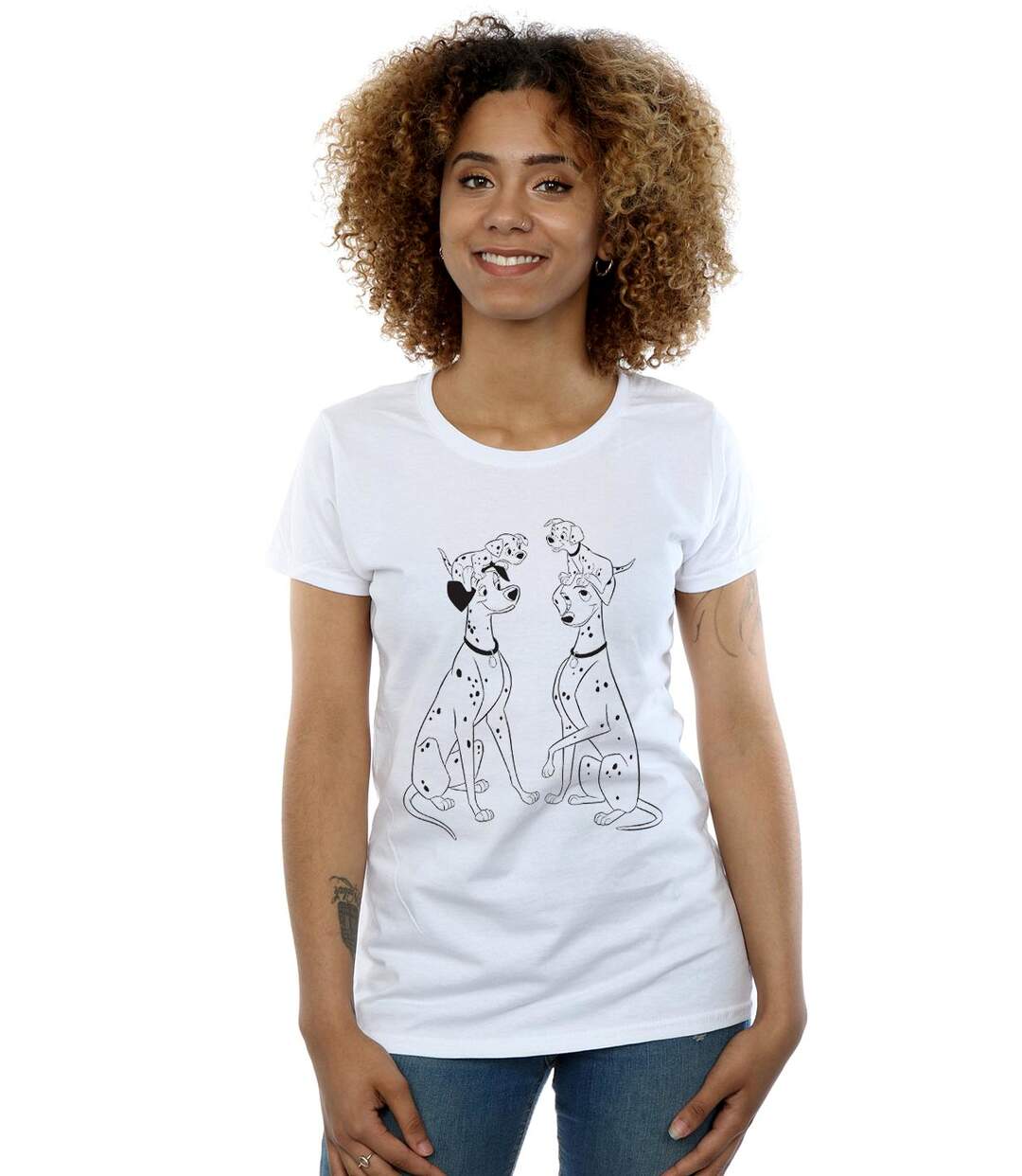 Disney - T-shirt DALMATIANS FAMILY - Femme (Blanc) - UTBI14745-2