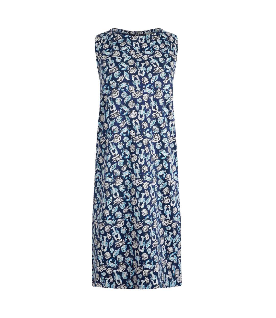 Womens/ladies adenea sea creatures jersey shift dress ocean blue Weird Fish-1