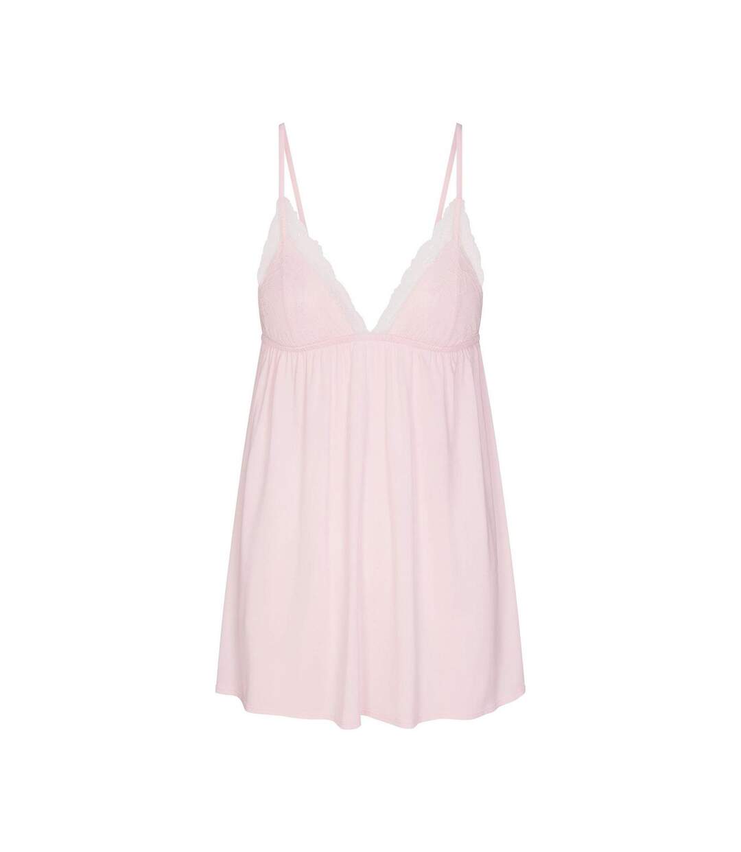 Womens/ladies Plain Nightie Barely Pink Skims-2