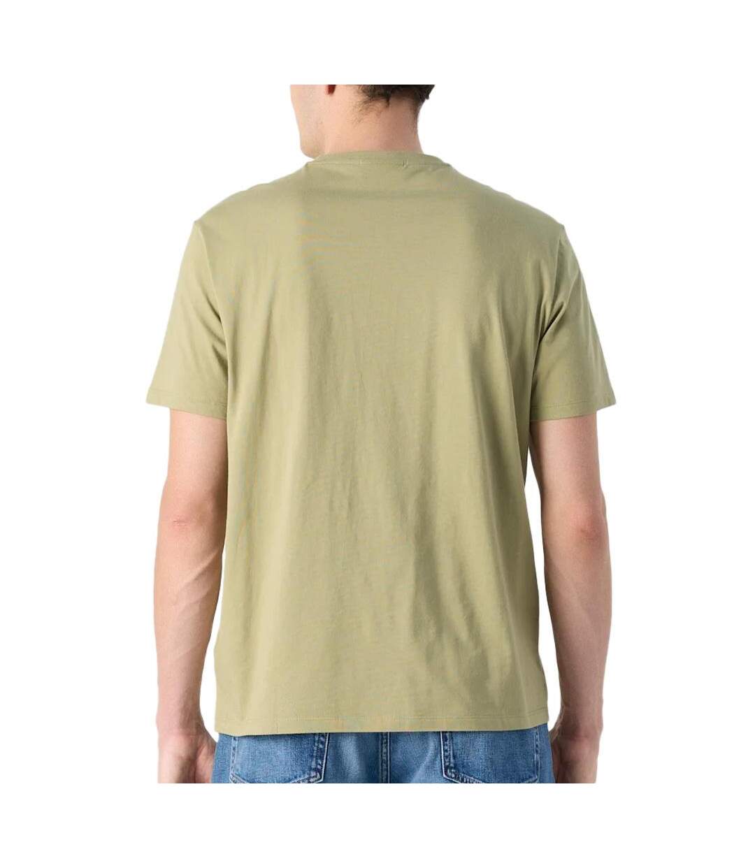 T-Shirt vert homme calvin klein jeans badge 30s-2