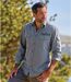 La Chemise Flanelle Tissage Chevron Esprit Pilote-10