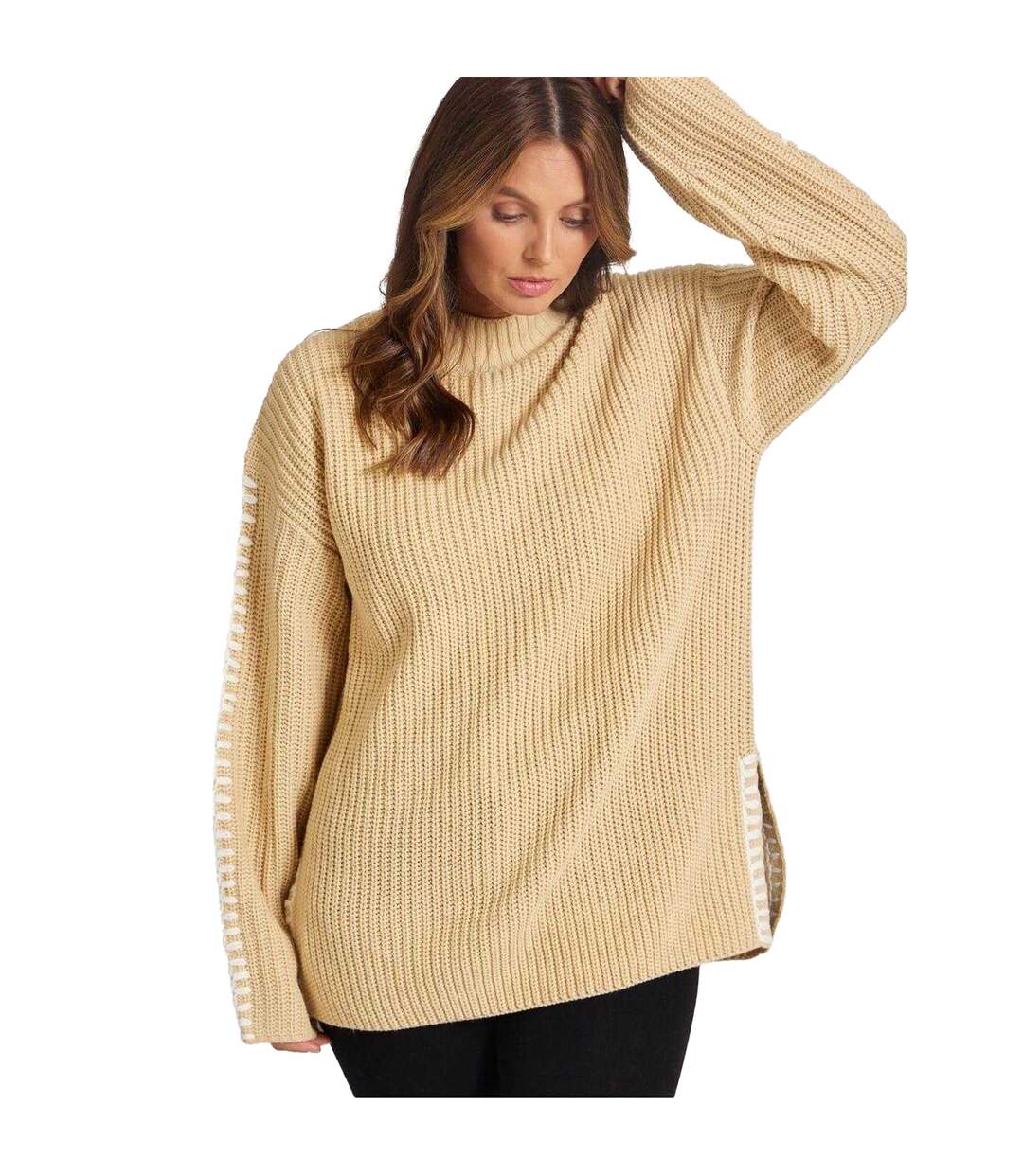 Pull Femme Beige Be You-2