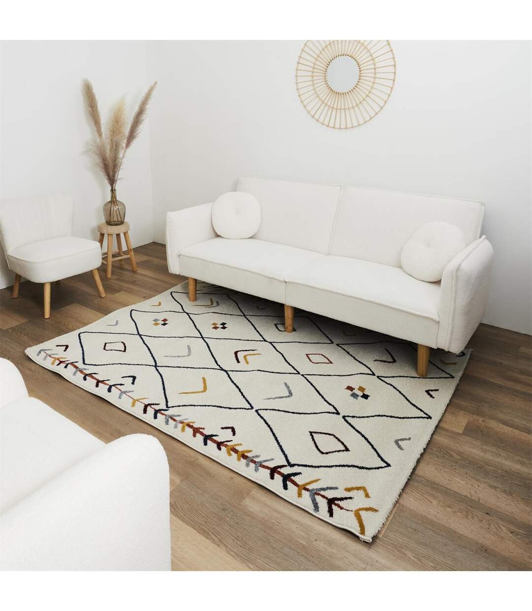 Tapis Déco Berbère Djerba 150x200cm Beige-3