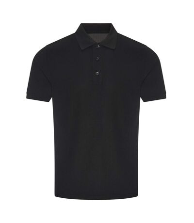 PRO RTX Mens Pro Piqué Moisture Wicking Polo Shirt (Black)