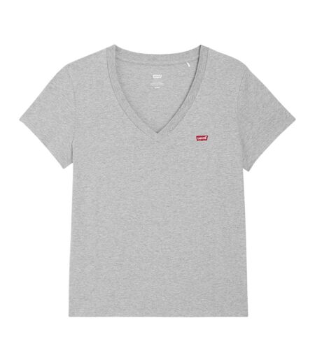 T-shirt Manches Courtes Motif/style Logo Femme Gris Chiné Levis