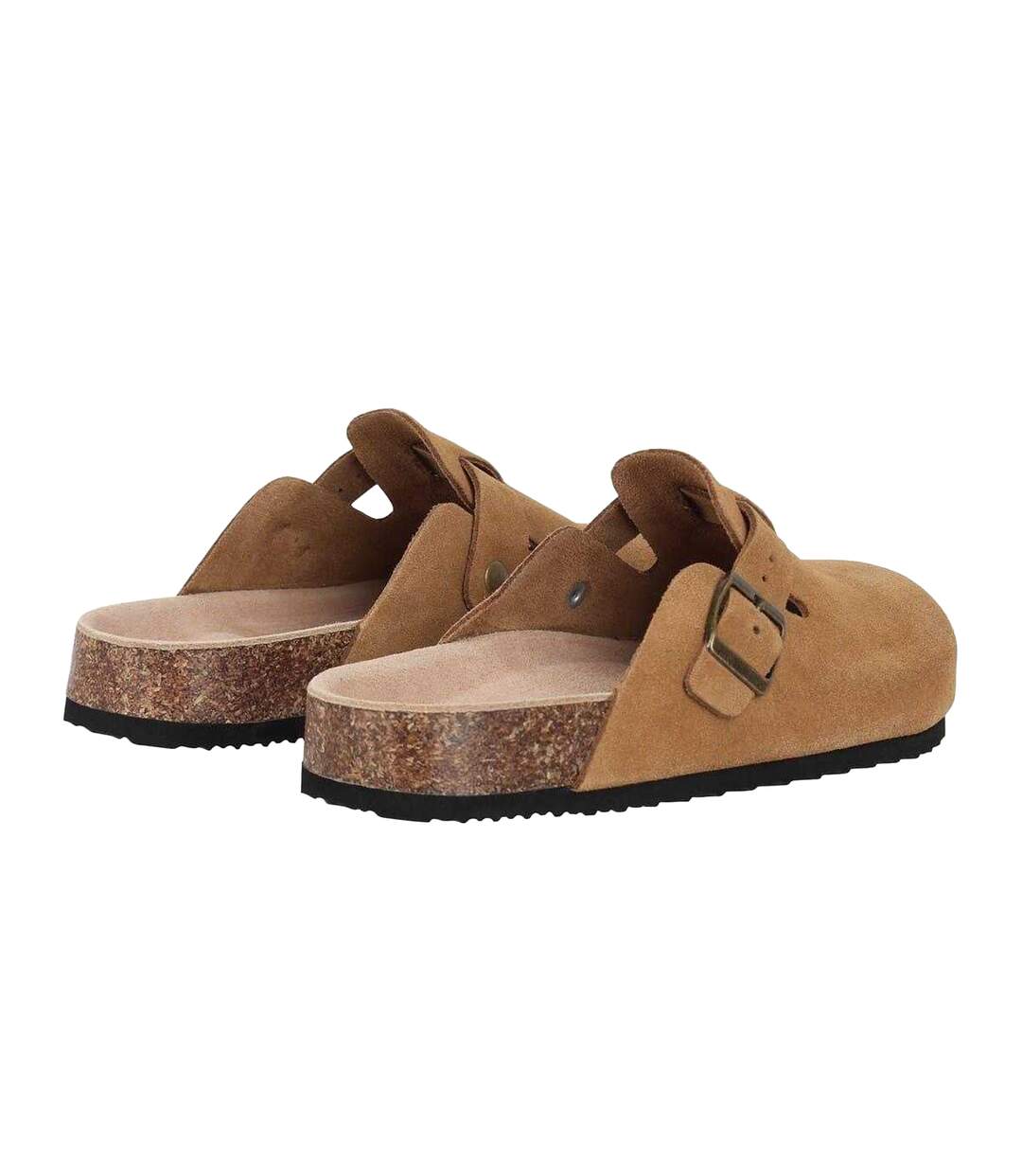 Womens/ladies Leather Mule Sandals Tan Jack Wills-2