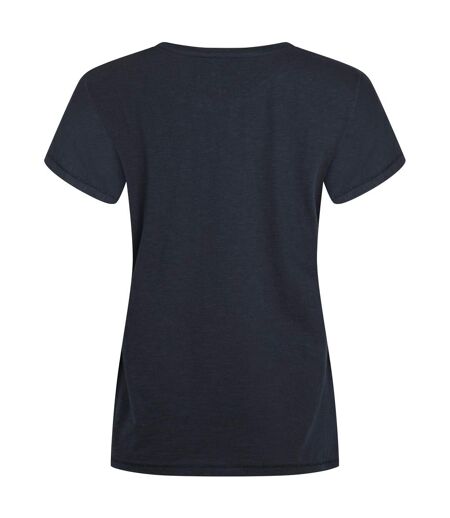 Womens/ladies lead the way organic cotton t-shirt navy Weird Fish