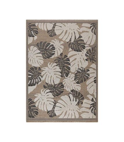 Tapis intérieur extérieur aspect jute noir Tijuana 9062 noir 90 x 67 cm