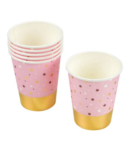 Lot de 6 Gobelets en Carton Mark 25cl Rose