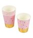 Lot de 6 Gobelets en Carton Mark 25cl Rose-1