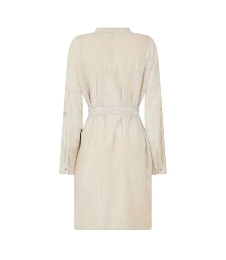 Robe Chemise Motif/style À Rayures Ines Femme Argenté Vero Moda