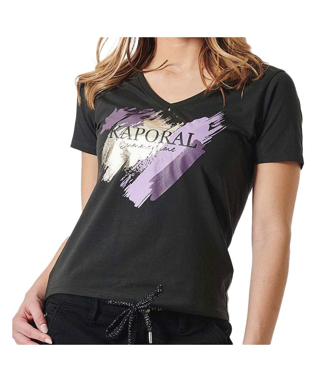 T-Shirt Noir Femme Kaporal  FANE - S-1