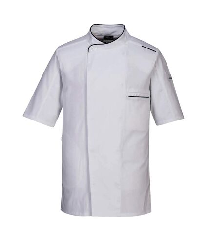 Portwest Mens Surrey Short-Sleeved Chef Jacket (White) - UTPW1332