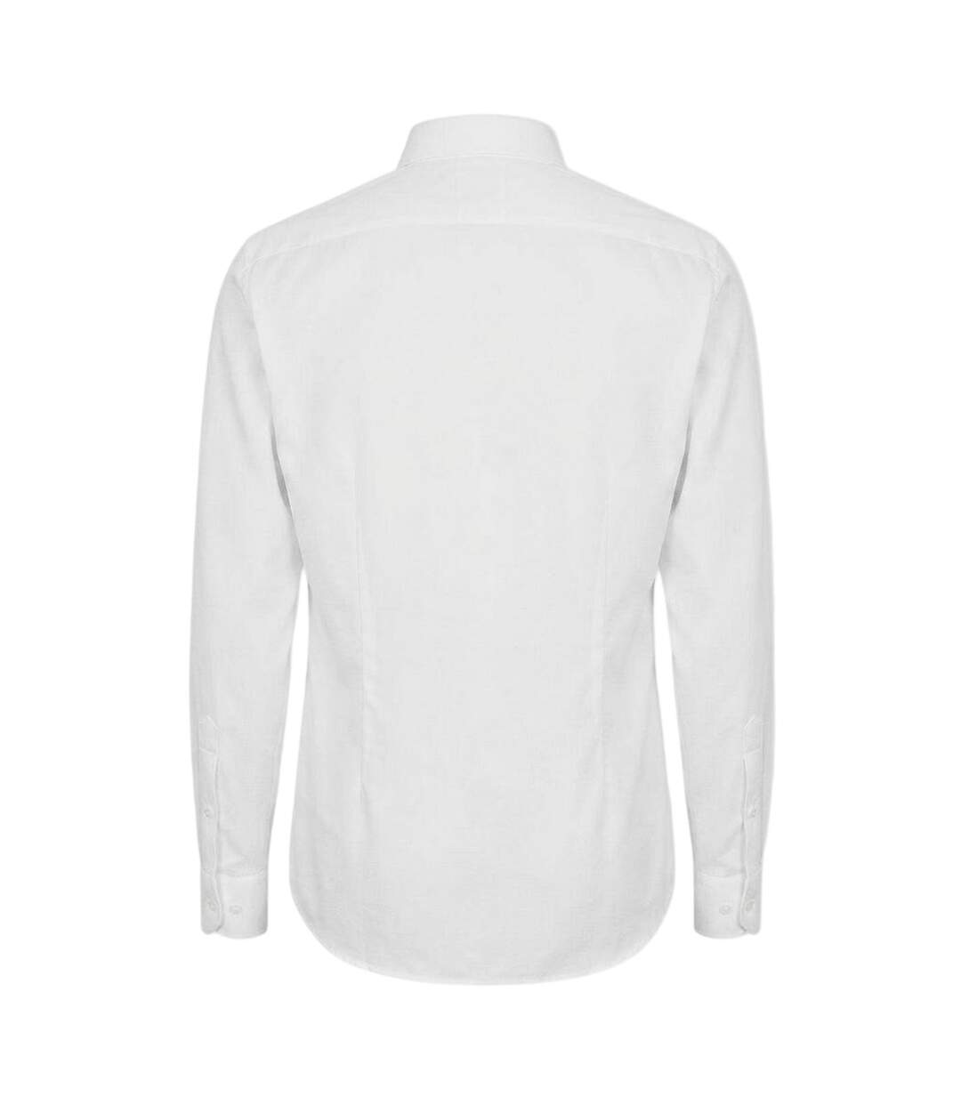 Mens Oxford Spread Collar Formal Shirt White Boss-2