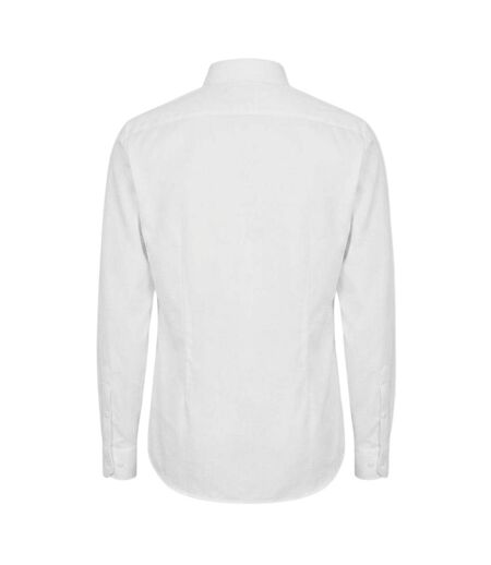 Mens Oxford Spread Collar Formal Shirt White Boss