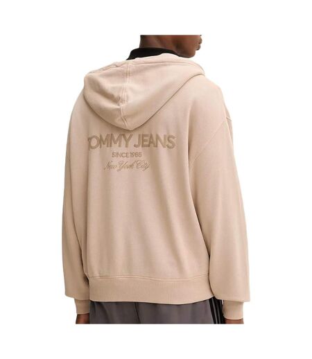 Sweat zippé beige homme tommy hilfiger dm0dm22080