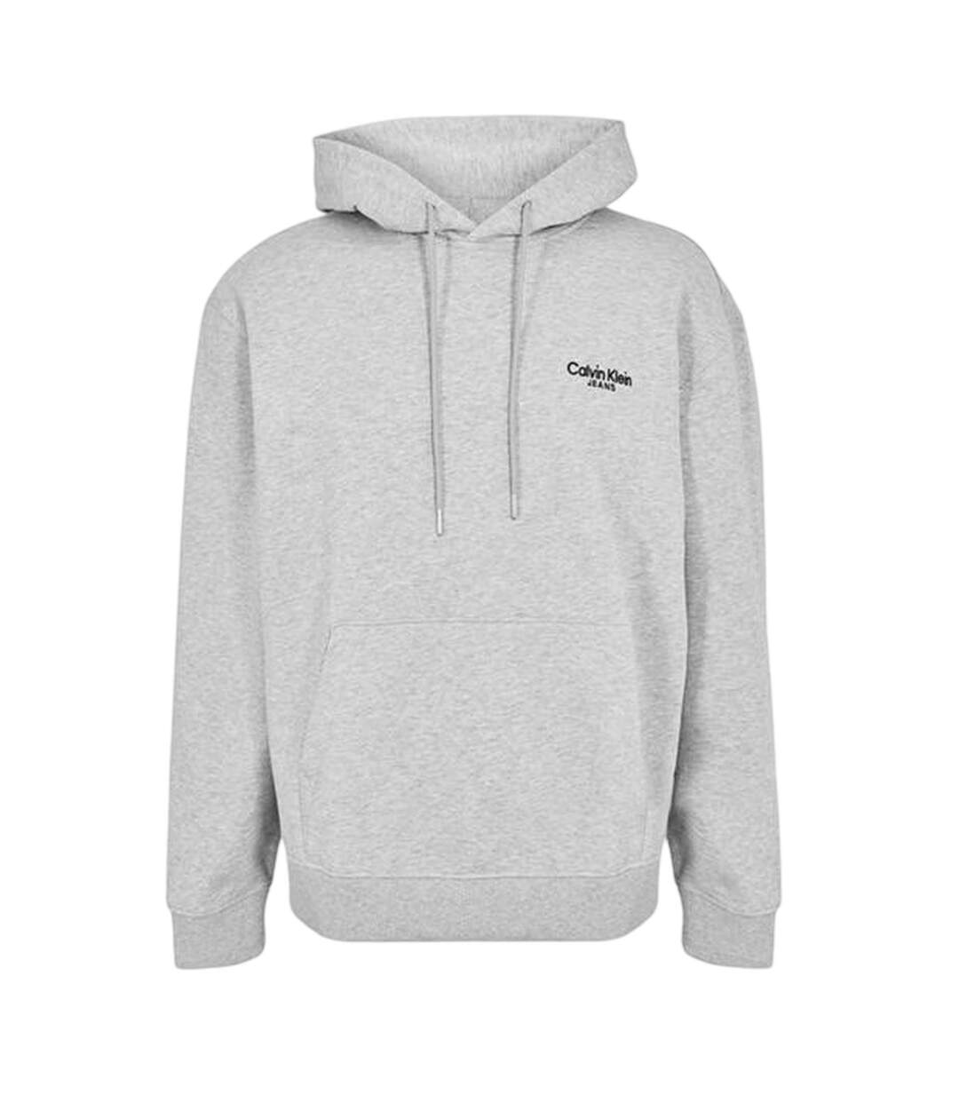 Sweat À Capuche Adulte Gris Chiné Calvin Klein-2
