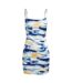 Womens/ladies Satin Party Slip Dress Blue Missy Empire-2