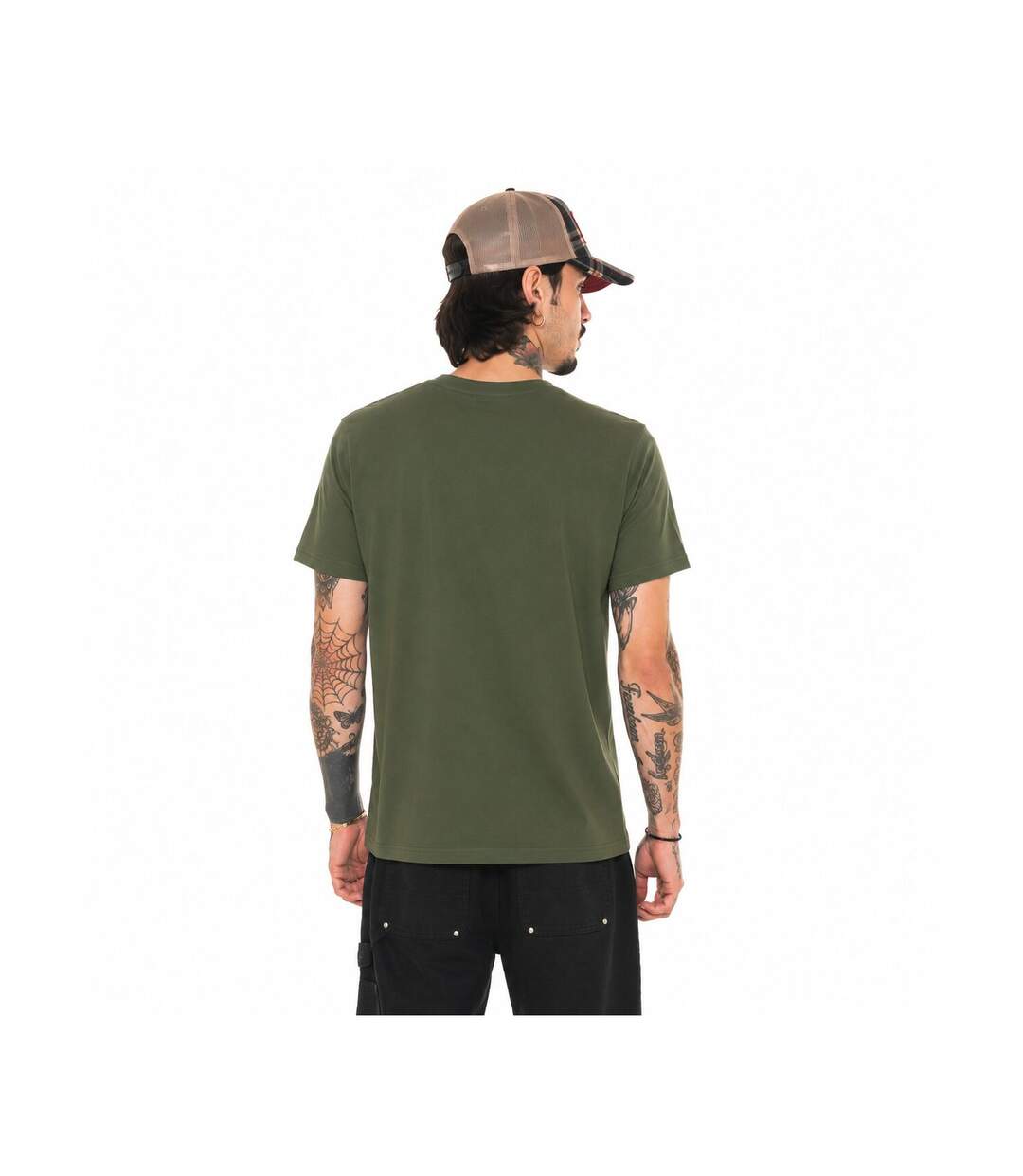 T-shirt col rond en coton homme avec Logo Log8 Kaki Vondutch-2