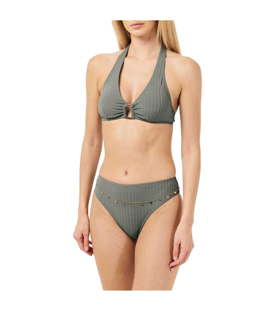Haut De Maillot De Bain Motif/style Triangle Femme Vert Chelsea Peers-4
