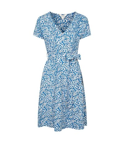 Womens/ladies santorini uv jersey wrap dress bright blue Mountain Warehouse