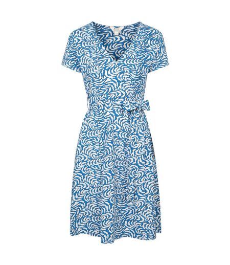 Womens/ladies santorini uv jersey wrap dress bright blue Mountain Warehouse