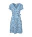 Womens/ladies santorini uv jersey wrap dress bright blue Mountain Warehouse-1