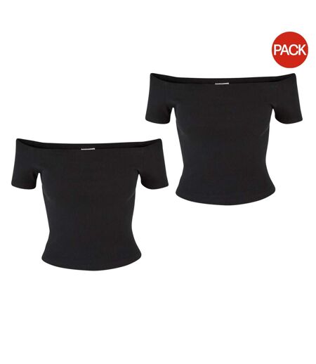 Hauts Motif/style Côtelé Femme Noir Urban Classics
