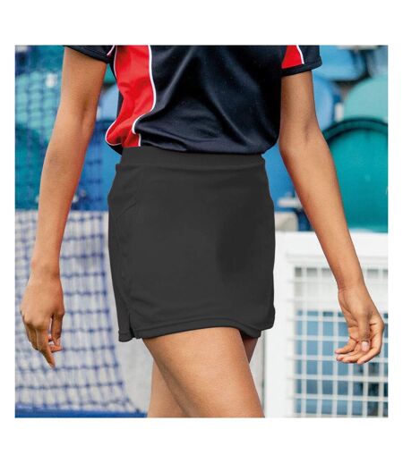 Finden & Hales Womens/Ladies Sports Skort With Moisture Wicking Finish (Black) - UTRW4162