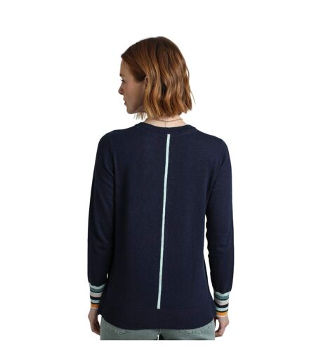 Womens/ladies kinga lightweight knitted jumper navy Weird Fish