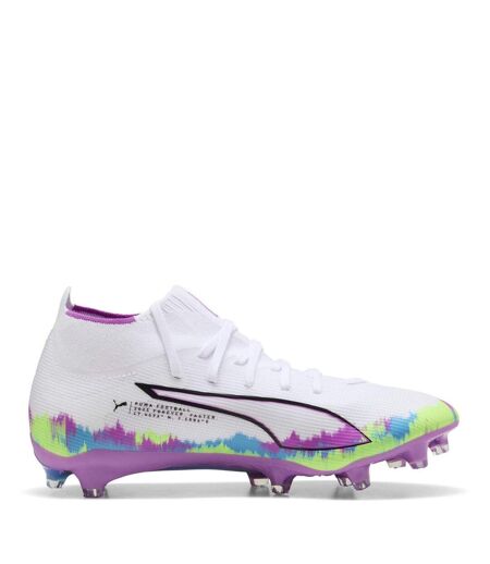 Womens/ladies Ultra Match+ Firm Ground Football Boots White Purple Puma