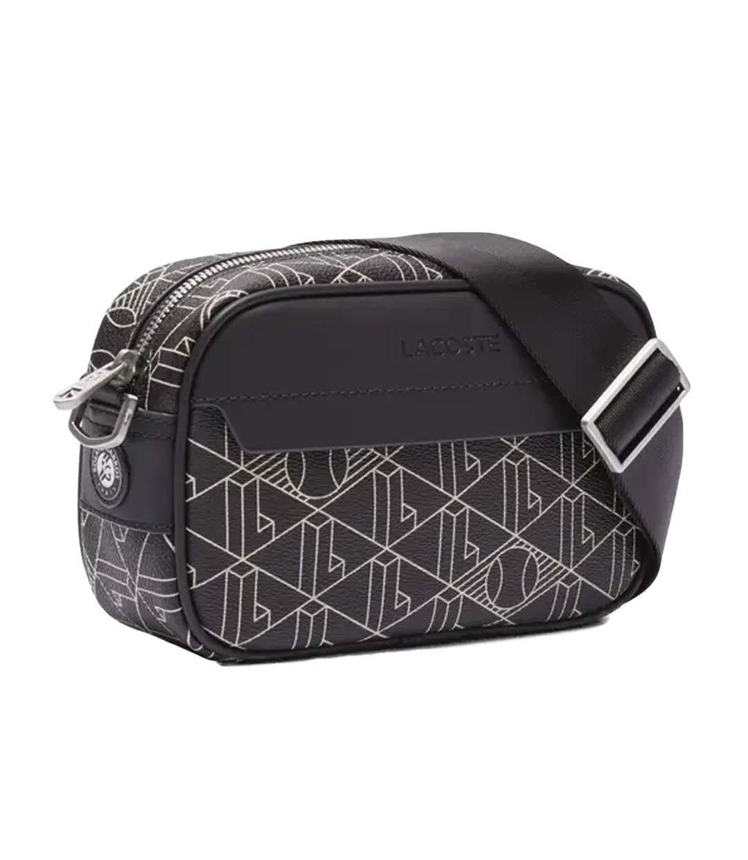 Sacoche noir homme lacoste the blend-1