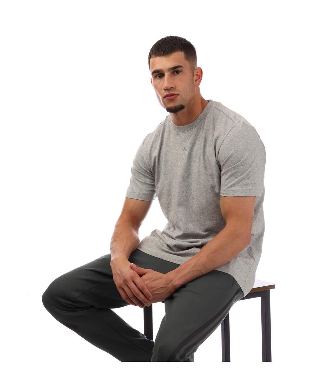 T-shirt All Szn Homme Gris Chiné Adidas-1