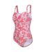 Womens/ladies sakari hibiscus tummy control one piece swimsuit peach bloom Regatta