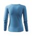 T-shirt Manches Longues Elegance Femme Bleu Clair Malfini-2