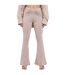 Pantalon Motif/style Ruché Femme Taupe Missy Empire-2