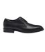 Mens Leather Low Block Heel Formal Shoes Dark Brown Boss-1