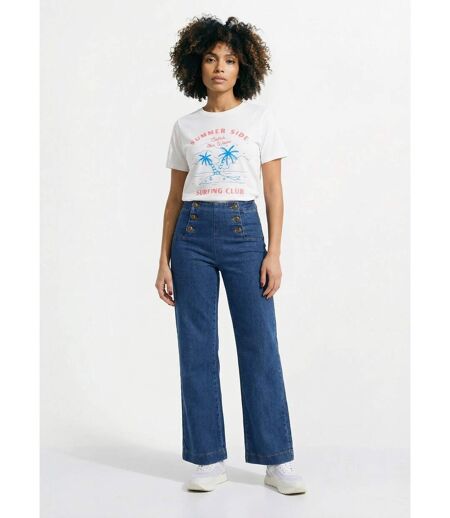 T-shirt blanc, sérigraphie Surfing Club