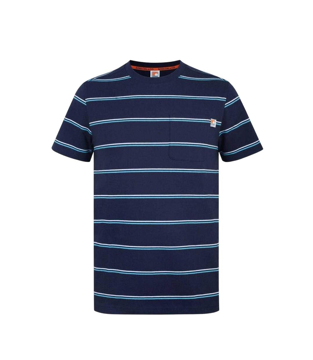 T-shirt Motif/style À Rayures Homme Bleu Marine SoulCal-1