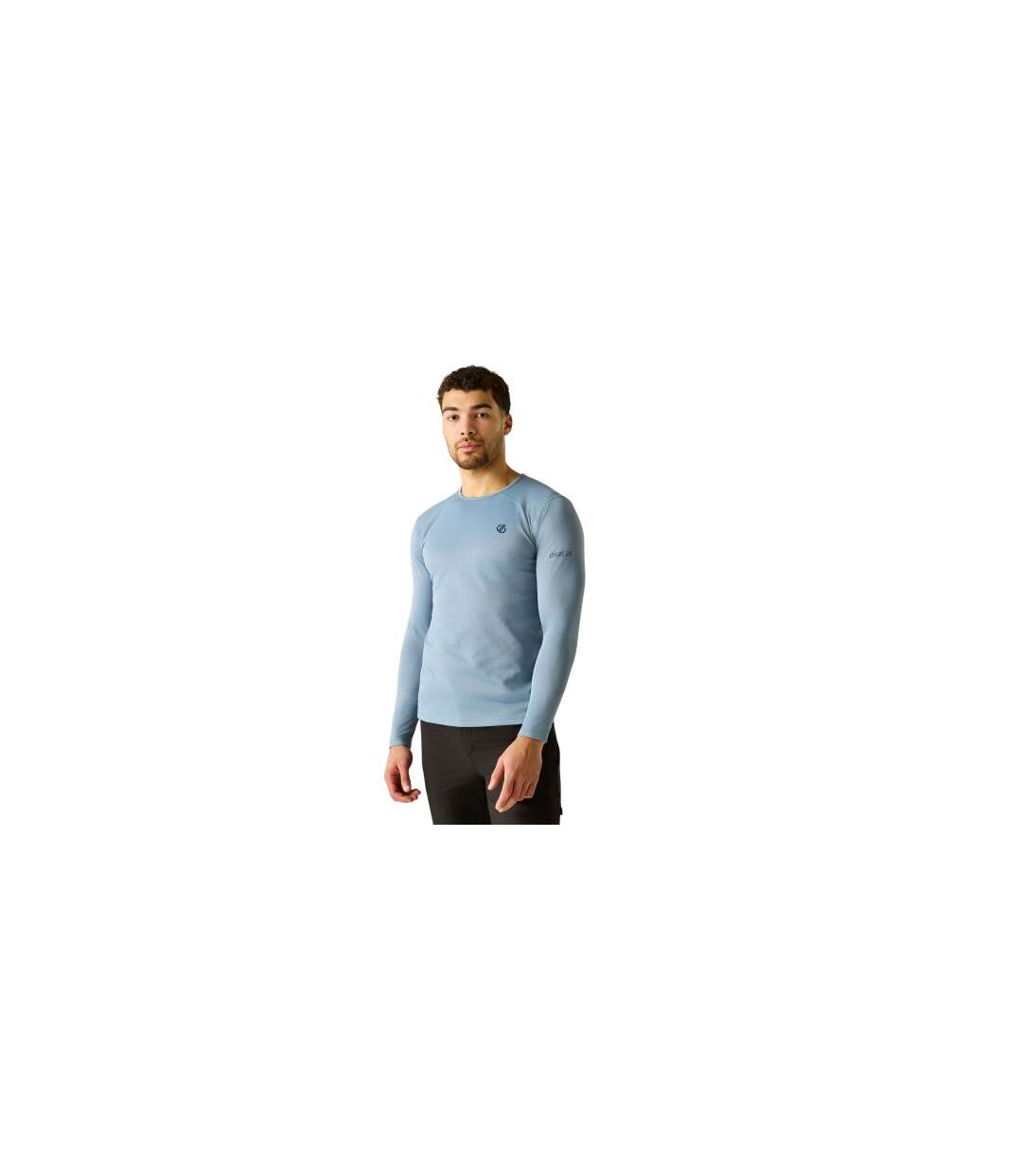 Mens Ventura Grid Crew Neck Fleece Top Dusky Blue Dare 2B-1