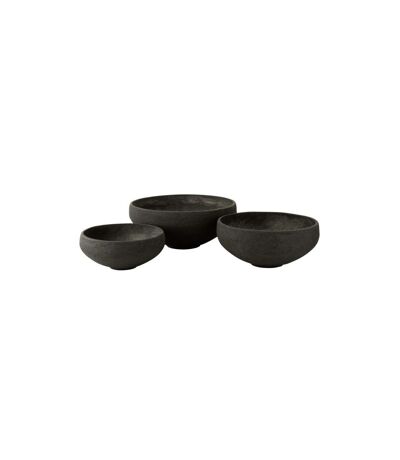 Lot de 3 Cache-Pots en Argile Abel 69cm Noir